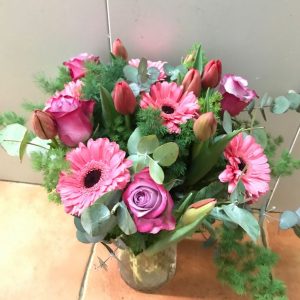 Ramo rosas, tulipanes y gerberas